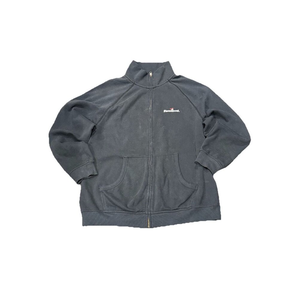Soft Cotton Ouray Steamboat Large Crewneck Full Zip Jacket Black